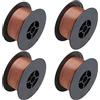 AB Tools 0.6mm Acciaio Dolce Mig Saldatore Filo Di Saldatura Bobina Gas Argon CO2 1.0kg Bobina 4pk