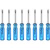QUARKZMAN 8pz Sl2.0 Mini Cacciavite a Taglio 2mm Testa Piatto Magnetica 45mm Lunghezza per Riparazioni di Piccoli Elettrodomestici, Blu