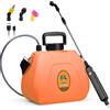 Qdreclod Nebulizzatore Giardino a Batteria 8L, Spruzzatore Elettrico a Pressione con Lancia Telescopica e 3 Ugelli, 1500mAh Ricaricabile per Diserbo, Irrigazione, Disinfezione, Pulizia Tetto e Auto