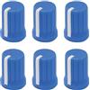 Knob Zone Manopole per miscelatore, 6 mm, con foro a D, in gomma, impugnatura morbida, colori vivaci, confezione da 6 (blu)