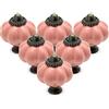 Seimneire 25 pomelli di zucca rosa, pomelli vintage in ceramica per armadietti, pomelli per cassettiere, pomelli per cassetti, pomelli per porte, cassettiere, maniglie con viti di fissaggio