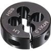 QUARKZMAN Filiere tonde per filettatura M7 x 1 metrica Ø25,4mm (1) sinistrorse regolabili in acciaio rapido (HSS) per riparazione filettature