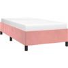 vidaXL Struttura letto rosa 90x190 cm in velluto