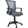 VOUNOT® Sedia da ufficio ergonomica, sedia da scrivania con supporto lombare, grigia
