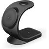 MMOBIEL Stazione di ricarica magnetica wireless per iPhone, Apple Watch e AirPods - Nero