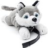 Uni-Toys - Husky Plushie (con guinzaglio) - 22 cm (lunghezza) - cane di peluche, animale domestico - peluche