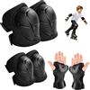 Aiseeok Protezione Kit Bambini 6 in 1, Set Protezioni con Ginocchiere Gomitiere e Polsiere Regolabile, Attrezzatura Protettiva per Skateboard Pattinaggio Pattini in Linea Scooter Bicicletta