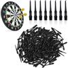 JLNGTHONG 200 punte per freccette in plastica, punte di ricambio morbide, non facili da rompere e stabili, punte morbide per gli appassionati di freccette, accessori per freccette (nero)