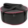 Axorafow Borsa da campeggio in tessuto Oxford 600D per utensili da cucina, pentole, ciotole, attrezzatura da picnic, organizer da viaggio resistente con strato intermedio in spugna, nero, 28 x 13 cm