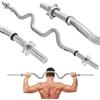 Gymtek - Aste per manubri - Bilanciere da 120 cm di lunghezza - Ø 28 mm - Allenamento con i pesi - Fitness sollevamento pesi - Asta per manubri - Manubri - Acciaio temprato - Chiusure a stella