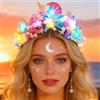 Zoestar Tiare e corone con stelle marine illuminate con conchiglie a LED e perle, copricapo da sposa, accessori per capelli da sposa per donne