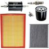 ATEC Germany Set di filtri di controllo con 1x filtro olio, 1x filtro carburante, 1x filtro aria, 1x filtro abitacolo, 4x candela, 1x tappo di scarico olio, compatibile con OPEL MERIVA A (X03)