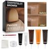 Plextone Kit Riparazione in Pelle Marrone e Vinile - mobili da Riparazione, seggiolini Auto, Pelle, Pelle Sintetica | nessun Riscaldamento richiesto. (Brown)
