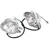 Shiwaki Fanale Anteriore Fendinebbia per Moto Custom 4, 2 Pezzi, Cromato per