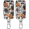 kwmobile Coprichiave Compatibile con Renault con 4 tasti Smart Key (solo Keyless Go) - Cover Chiave - Guscio Protettivo Copri Telecomando Auto Similpelle - Gatti