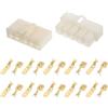 A ABSOPRO Kit di Connettori Elettrici per Auto a 10 Pin Impermeabili Serie 6.3 Maschio Femmina Terminali Cavo Alloggiamento Plastica Rame Beige