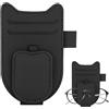 SoeUyd Porta Occhiali Auto, Clip per Occhiali da Auto, Portaocchiali da Sole per Auto, Montature Universali per Occhiali, Materiale in Pelle PU, Adatte a Tutti Gli Occhiali