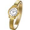 JewelryWe Orologio da Polso Da Donna, Cinturino in Metallo Retro Vintage Orologio al Quarzo Piccolo, Buon Regalo per Donna, Festa della Mamma, Colore Oro/Argento
