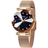 CIVO Orologio Donna Acciaio Inossidabile Oro Rosa Elegante da Polso Orologio Stelle Bracciale Analogico Quarzo Regalo