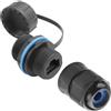 QIANRENON CAT5e RJ45, connettore di rete impermeabile, 1000 m, RJ45, 8P8C, femmina a femmina, filettatura fissa, montaggio Ethernet, kit di accoppiamento, impermeabile IP68, per cablaggio di rete
