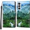 Haninsuze Cover per Samsung Galaxy A05s, Portafoglio PU Pelle, Foresta