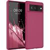 kwmobile Custodia Compatibile con Google Pixel 6 Cover - Back Case per Smartphone in Silicone TPU - Protezione Gommata - fucsia ciliegia