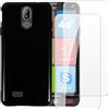 Shantime Set 2 Pellicole in Vetro Temperato + Custodia TPU Compatibile con Brondi Amico Smartphone S+B Nero, Cover Antiurto e Proteggi Schermo Incluso