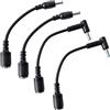 CanQuanSWZX Set di 4 punte adattatore per laptop, 2 cavi dritti + 2 adattatori angolati, 7,4 x 5,0 mm fino a 4,5 x 3,0 mm, per cavo di alimentazione per laptop