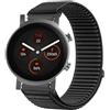 GIOPUEY Cinturini Compatibile con Ticwatch E3, Nylon Traspirante Sport Loop Cinturino in Morbido Nylon Intrecciato Strap Band - Black