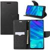 MOELECTRONIX Custodia a libro per Samsung Galaxy A12, con scomparto per carte di credito e scomparto per appunti, colore: nero