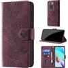 CaseGla Cover per Xiaomi Redmi 10 / Redmi 10 2022 [Blocco RFID] Custodia Portafoglio Premium Pelle PU Wallet Case Flip Libro con Porta Carte Slot Supporto, Borgogna
