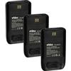 vhbw 3x batteria sostituisce Innovaphone 490933A per telefono fisso cordless (800mAh, 3,7V, Li-Ion) nero