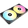 CORSAIR iCUE LINK QX140 RGB Cupola Magnetica da 140 mm Ventole - Doppio Ventole Starter Kit con iCUE LINK System Hub - Nero