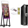 JIAQINMOTD Cabina fotografica a specchio magico da 101,5 cm, portatile per selfie con touch screen da 21,5 pollici, mini PC integrato, luce quadrata RGB, custodia per feste, matrimoni, eventi (nero, cabina