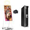 JIAQINMOTD Cabina fotografica a specchio magico da 101,5 cm, portatile per selfie con touch screen da 21,5 pollici, mini PC integrato, luce ad anello RGB, custodia per feste, matrimoni, eventi (bianco, cabina