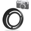 Plyisty LH X10 Paraluce in Metallo per X10 X20 X30, Parasole Cavo Rimovibile per Obiettivo della Fotocamera con Adattatore per Filtro da 52 Mm per Protezione Dall'abbagliamento (BLACK)