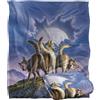 LOGOVISION Jq Licensing - Jlo Wolf Pack Moon Coperta super morbida al tatto setoso - 152 x 127 cm