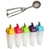 Fackelmann Set Gelatini Fackelmann: Porzionatore Inox a Molla per Gelati e Forma Ghiaccioli, Multicolore, 19 x 5 x 3 cm