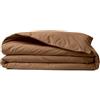 Nuit Des Rêves Premium Ranforce Double Quilt Cover (200 x 200 cm), 100% cotone, marrone, chiusura a bottone, 155 thread Count, lavabile in lavatrice a 30 °C, morbido e durevole