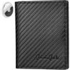 Jaimie Jacobs SLIMSTAR AirTag Edition con ampio scomparto per monete Portafoglio sottile in pelle slim wallet verticale (Carbonio)