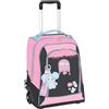 Maricart Zaino Trolley Scuola Elementare Milk Candy 34,5x21x45 cm - Trolley Duo con Ruote in Gomma e Manico Telescopico e Portachiavi Abbinato - Zainetto Bambina Anno 2026/2027