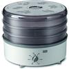 Stöckli Disidratatore Alimentare Rotondo in Acciaio Inossidabile Bianco con 3 Griglie, 600W, 30-70°C, 2 Anni di Garanzia