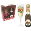 DOR Flute H.20 cm + bottiglia prosecco D.O.C. 20 cl con scatola gift - decorazioni per feste (90 anni)