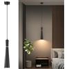 Klighten Lampada a Sospensione LED GU10 Alluminio con Lampadina 5W Bianco Caldo 3000K, Design Moderno per Tavolo da Pranzo Soggiorno Cucina Comodino, Nero