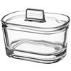 Kadax Sugar Can, ciotola di zucchero in vetro, barattolo di spezie con coperchio ergonomico, contenitore di vetro trasparente per zucchero, (ovale)