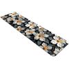 Comart - Tappeto Cucina Austin - Impermeabile - Antiscivolo - Antimacchia - Lavabile in Lavatrice - Passatoia in Poliestere - per Corridoio e Cucina - Made in Italy - Fiori Bianchi - 50x270 cm