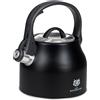 KARL HAUSMANN Bollitore Induzione 2,3L Acciaio Inox con Fischio - Teiera per Piano a Gas, Vetroceramica ed Elettrico - Bollitore Acqua Cucina con Coperchio