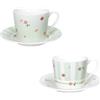 BRANDANI Polline Verde Set 2 Pezzi Tazza caffè 100ml Porcellana