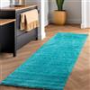 SIMPEX Tappeto pelo lungo, Unicolor - Monocroma, Tappeto Turchese, 60 x 110 cm, Tappeti in stile moderno, soggiorno