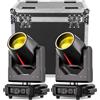 Yespick 2 pezzi Teste Mobili LED con flight case 380W RGBW Beam Luci da Palco 14 Gobos 15 Colori Faretti Moving Head per Discoteca Bar Club Matrimoni Feste Concerti illuminazione